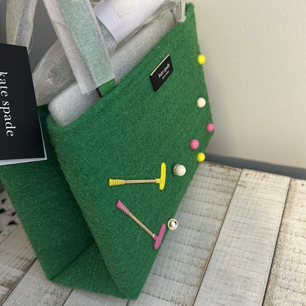 Nwt Kate spade small fabric Sam icon astroturf golf crossbody bag - Picture 3 of 10